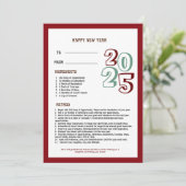 Gelukkig Nieuwjaar 2025 | Recept voor een geweldig Kaart (Staand voorkant)