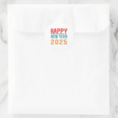 Gelukkig Nieuwjaar 2025 Ronde Sticker (Tas)