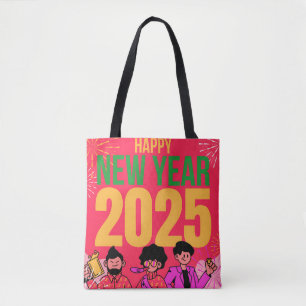 Gelukkig Nieuwjaar 2025 Schouder Tas