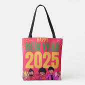 Gelukkig Nieuwjaar 2025 Schouder Tas (Achterkant)