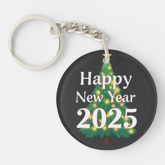 Gelukkig Nieuwjaar 2025 Sleutelhanger (Voorkant)