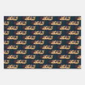 Gelukkig nieuwjaar 2025 sprankelend vuurwerk inpakpapier vel (Voorkant 3)