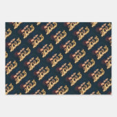 Gelukkig nieuwjaar 2025 sprankelend vuurwerk inpakpapier vel (Voorkant)