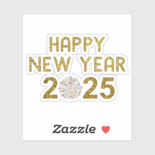 Gelukkig Nieuwjaar 2025 Sticker (Vel)