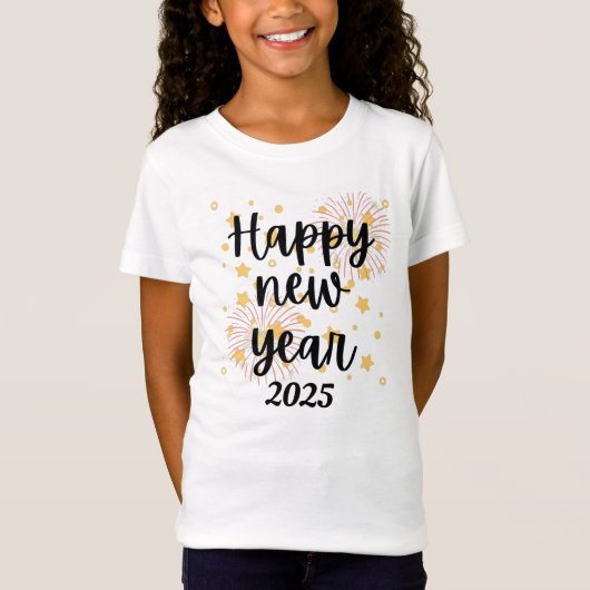 Gelukkig Nieuwjaar 2025 T-shirt (Voorkant)
