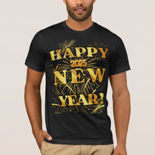 Gelukkig nieuwjaar 2025 t-shirt (Voorkant)