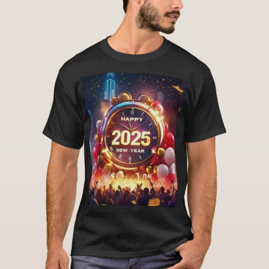Gelukkig nieuwjaar 2025 t-shirt (Voorkant)