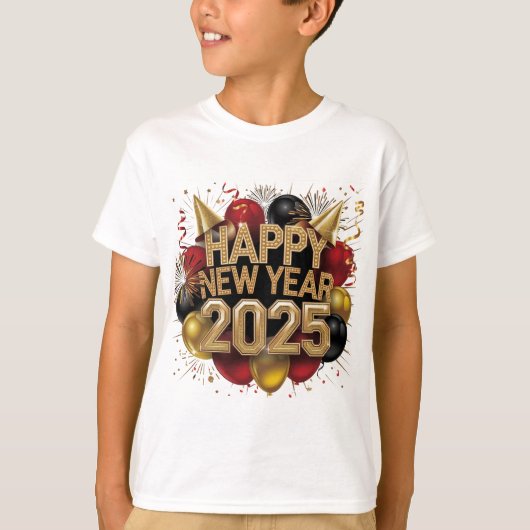 Gelukkig Nieuwjaar 2025 T-shirt (Voorkant)