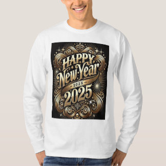 Gelukkig Nieuwjaar 2025 T-shirt Een moderne vierin