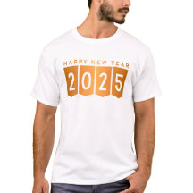 Gelukkig Nieuwjaar 2025 T-shirts-dames t-shirts.