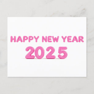 Gelukkig Nieuwjaar 2025 transparante achtergrond Feestdagenkaart