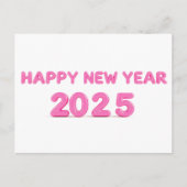 Gelukkig Nieuwjaar 2025 transparante achtergrond Feestdagenkaart (Voorkant)