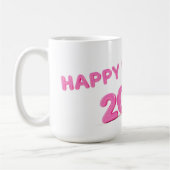 Gelukkig Nieuwjaar 2025 transparante achtergrond Koffiemok (Links)