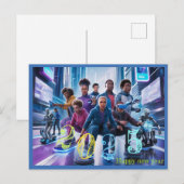 Gelukkig Nieuwjaar 2025 Typografie Cadeau Briefkaart (Voorkant / Achterkant)