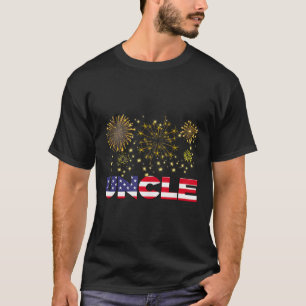 Gelukkig nieuwjaar 2025 Uncle American Flag Family T-shirt