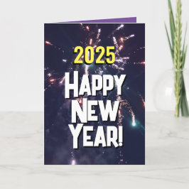 Gelukkig Nieuwjaar 2025 Verzenden via Tekst U kunt Feestdagen Kaart