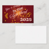 Gelukkig nieuwjaar 2025 visitekaartje (Voorkant / Achterkant)