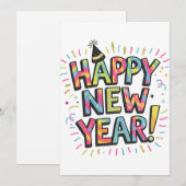 Gelukkig Nieuwjaar 2025 🎆 Vuurwerk Extravaganza! Feestdagenkaart (Voorkant / Achterkant)