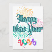 Gelukkig Nieuwjaar 2025 🎆 Vuurwerk Extravaganza! Feestdagenkaart (Voorkant)