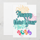 Gelukkig Nieuwjaar 2025 🎆 Vuurwerk Extravaganza! Feestdagenkaart (Voorkant / Achterkant)