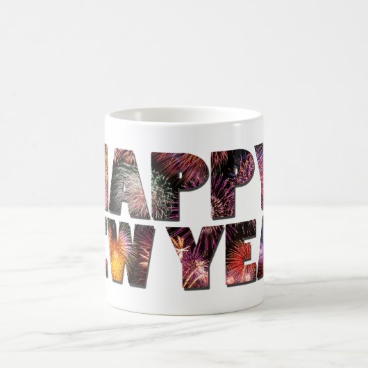 Gelukkig Nieuwjaar 2025 🎆 Vuurwerk Extravaganza! Koffiemok (Center)