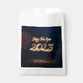 Gelukkig nieuwjaar 2025 vuurwerk sprankelend bedankzakje (Voorkant)