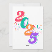 "Gelukkig nieuwjaar 2025 🎆 Vuurwerkextravaganza!" Feestdagenkaart (Achterkant)