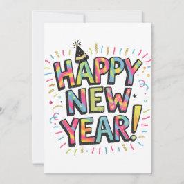 "Gelukkig nieuwjaar 2025 🎆 Vuurwerkextravaganza!" Feestdagenkaart