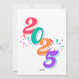 "Gelukkig nieuwjaar 2025 🎆 Vuurwerkextravaganza!" Feestdagenkaart