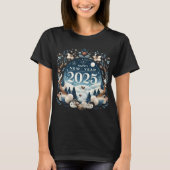 Gelukkig Nieuwjaar 2025 Winter Fantasy T-shirt (Voorkant)