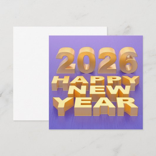 Gelukkig Nieuwjaar 2026 (Voorkant / Achterkant)