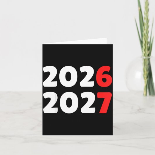Gelukkig nieuwjaar 2026 2027 Grappige Zes Zeven 67 Kaart (Voorkant)