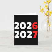 Gelukkig nieuwjaar 2026 2027 Grappige Zes Zeven 67 Kaart (Gele Bloem)