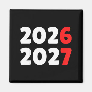 Gelukkig Nieuwjaar 2026 2027 Grappige Zes Zeven 67 Magneet