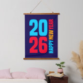 Gelukkig Nieuwjaar 2026-34568 Hangend Wandkleed (Slaapkamer)