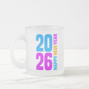 Gelukkig Nieuwjaar 2026-34568 Matglas Koffiemok
