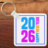 Gelukkig Nieuwjaar 2026-34568 T-shirt Sleutelhanger (Voorkant)