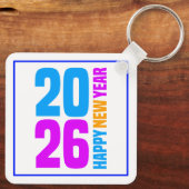 Gelukkig Nieuwjaar 2026-34568 T-shirt Sleutelhanger (Achterkant)