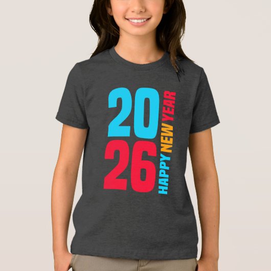 Gelukkig Nieuwjaar 2026-34568 Tri-Blend Shirt (Voorkant)