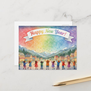 GELUKKIG NIEUWJAAR 2026 Ansichtkaart Briefkaart