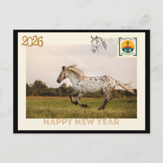 Gelukkig Nieuwjaar 2026 Ansichtkaart Briefkaart (Voorkant)