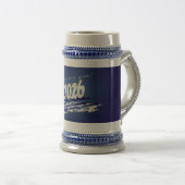 Gelukkig nieuwjaar 2026 bierpul (Voorkant rechts)