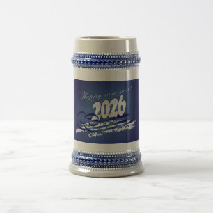Gelukkig nieuwjaar 2026 bierpul