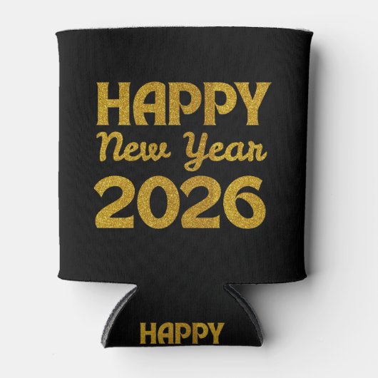 Gelukkig nieuwjaar 2026 blikjeskoeler (Voorkant)