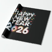 Gelukkig nieuwjaar 2026 cadeaupapier (Uitgerold)