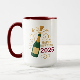 Gelukkig Nieuwjaar 2026 Champagne Combo Mok
