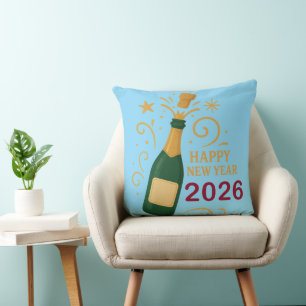 Gelukkig Nieuwjaar 2026 Champagne Kussen 50cm