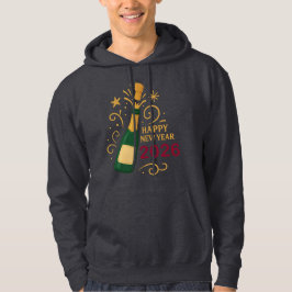 Gelukkig Nieuwjaar 2026 Champagne Pullover Hoodie