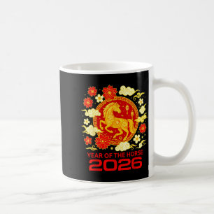 Gelukkig Nieuwjaar 2026 Chinees Nieuwjaar Paard Zo Koffiemok