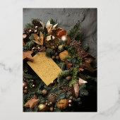 GELUKKIG NIEUWJAAR 2026 Custom Business Gold Folie Feestdagenkaart (Achterkant)